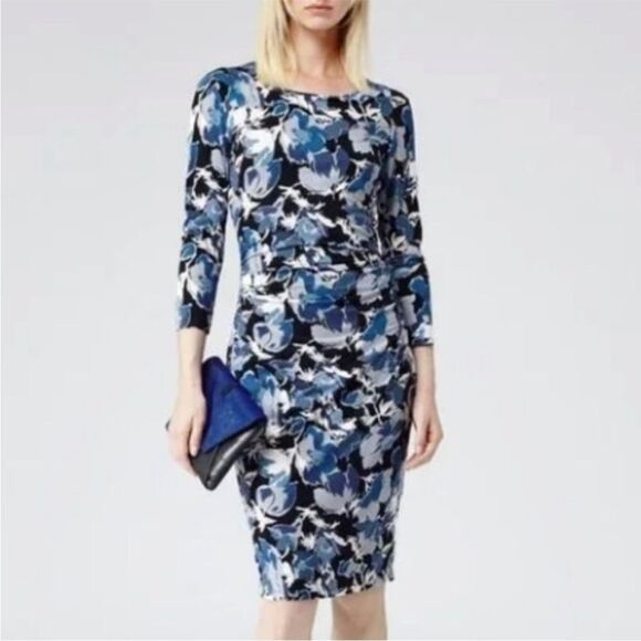Reiss Dresses & Skirts - Reiss Blue Floral Midi Dress